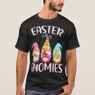 Easter Cute Heart Gnome Hugs Bunny Happy Easter Eg T-Shirt