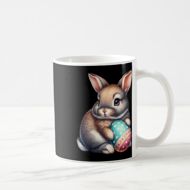Easter Cute Rabbit Pets Eggs Bunny Rabbits Farmer  Coffee Mug (Right)