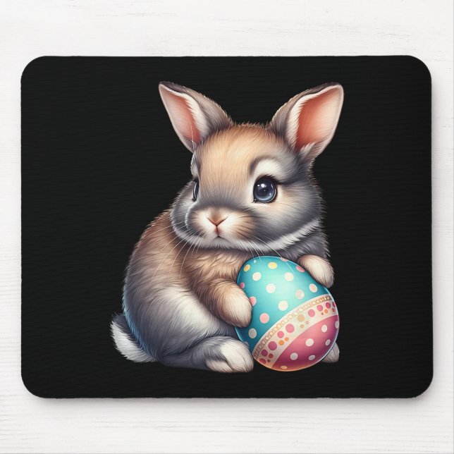 Easter Cute Rabbit Pets Eggs Bunny Rabbits Farmer  Mouse Pad (Front)