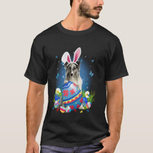 Easter Cute Shetland Sheepdog Dog Lover Bunny Eggs T-Shirt