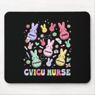Easter Cvicu Cardiac Nurse Bunny Pediatric Retro C Mouse Pad