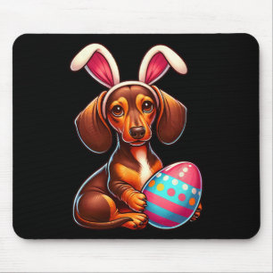 Easter Dachshund Dog Dogs Pets Lover Bunny Egg Egg Mouse Pad