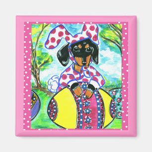 Easter Dachshund Magnet