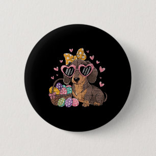 Easter Dachshunds Cute Dachshund _1 6 Cm Round Badge