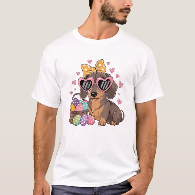 Easter Dachshunds Cute Dachshund T-Shirt (Front)