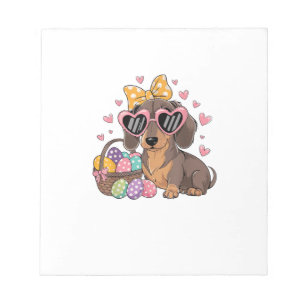 Easter Dachshunds Cute Dachshund T-Shirt Notepad