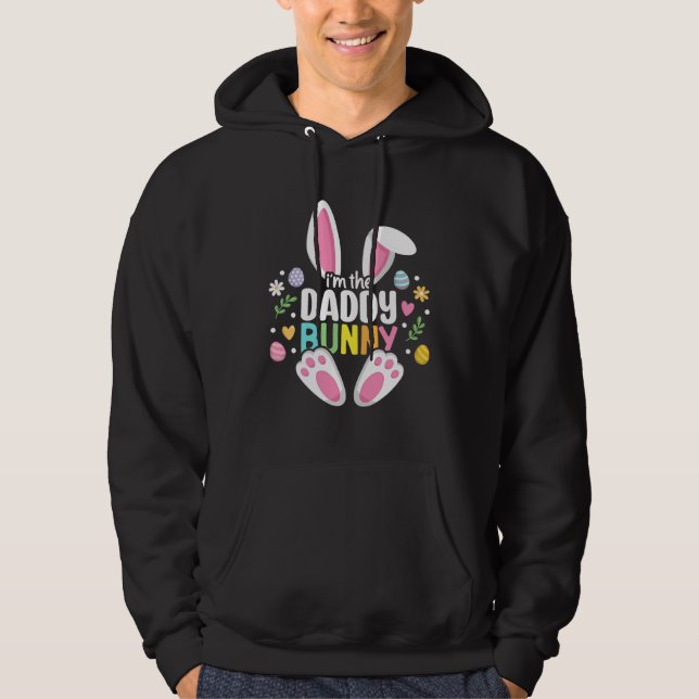 Easter Daddy Bunny Dad Happy Easter Day Family Mat Hoodie (Front)