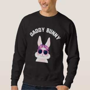 Easter Daddy Bunny Sunglasses Candy kids  Spring E Sweatshirt