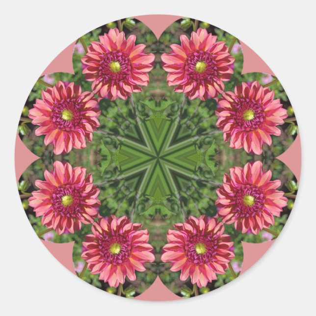 EASTER Dahlia ~  Classic Round Sticker (Front)