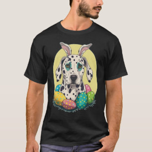 Easter Dalmatian Bunny Eggs Dog on Easter Dalmatia T-Shirt