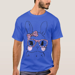 Easter Day 2022 Cute Bunny Face Leopard Glasses He T-Shirt