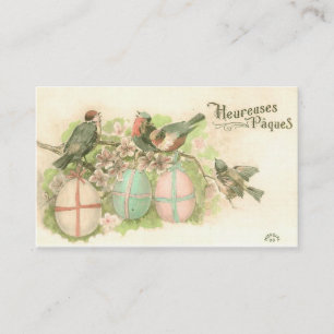 Easter Day Birds Greeting Business Card