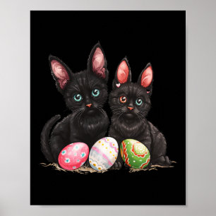 Easter Day Black Cat Easter Black Cat Easter Egg 1 Poster
