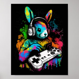 Easter Day Boys Gamer Shirt Video Game Controller Poster