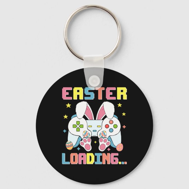 Easter Day Bunny Easter Loading Video Game Boys Gi Key Ring (Front)
