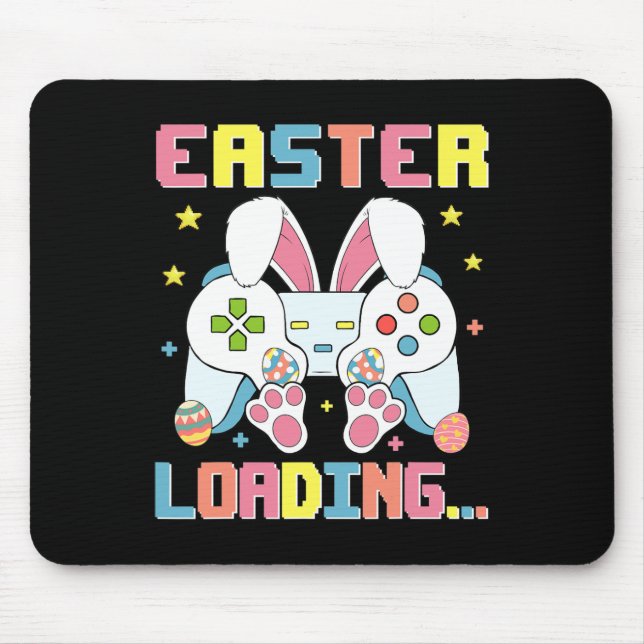 Easter Day Bunny Easter Loading Video Game Boys Gi Mouse Pad (Front)