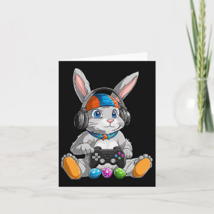 Easter Day Bunny Egg Funny Boys Girls Kids Gamer 4 Card
