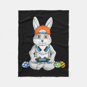 Easter Day Bunny Egg Funny Boys Girls Kids Gamer 6 Fleece Blanket