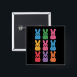 Easter Day Bunny Eggs Plaid Leopard 15 Cm Square Badge<br><div class="desc">Easter Day Bunny Eggs Plaid Leopard</div>