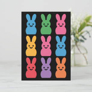 Easter Day Bunny Eggs Plaid Leopard Invitation