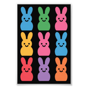 Easter Day Bunny Eggs Plaid Leopard Photo Print