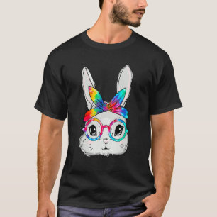 Easter Day Bunny Face Sunglasses Tie Dye Glasses H T-Shirt