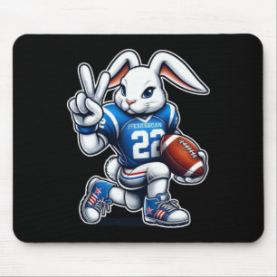 Easter Day Bunny Playing Footbyll Boys Girls Kids Mouse Pad