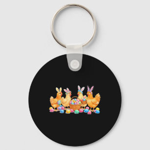 Easter Day Bunny Rabbit Chicken Lover Chicken Mum  Key Ring