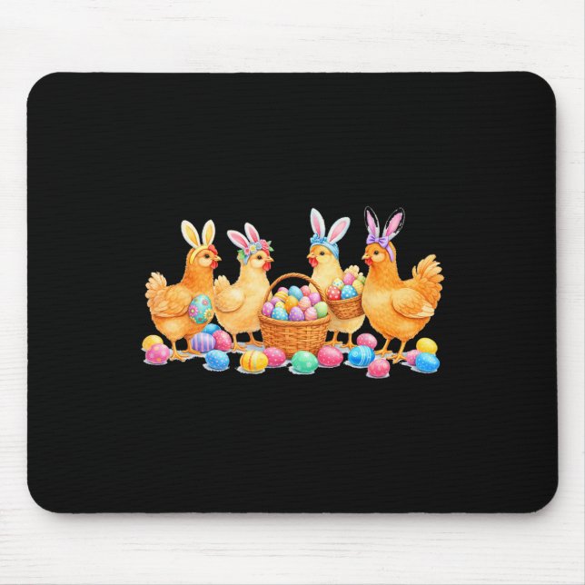 Easter Day Bunny Rabbit Chicken Lover Chicken Mum  Mouse Pad (Front)