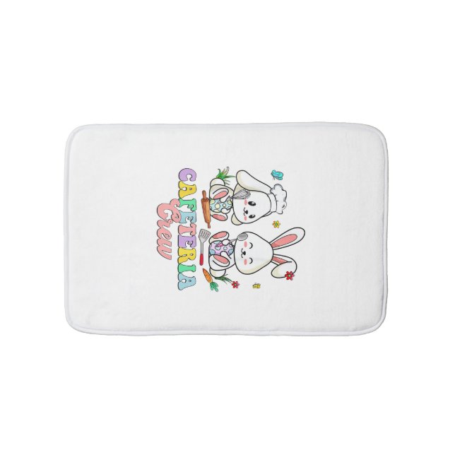Easter Day Cafeteria Crew Lunch Lady School Cafete Bath Mat (Front)
