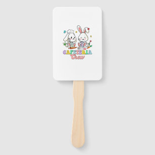 Easter Day Cafeteria Crew Lunch Lady School Cafete Hand Fan