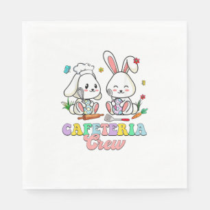 Easter Day Cafeteria Crew Lunch Lady School Cafete Napkin