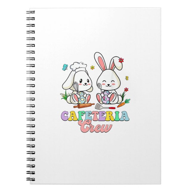 Easter Day Cafeteria Crew Lunch Lady School Cafete Notebook (Front)