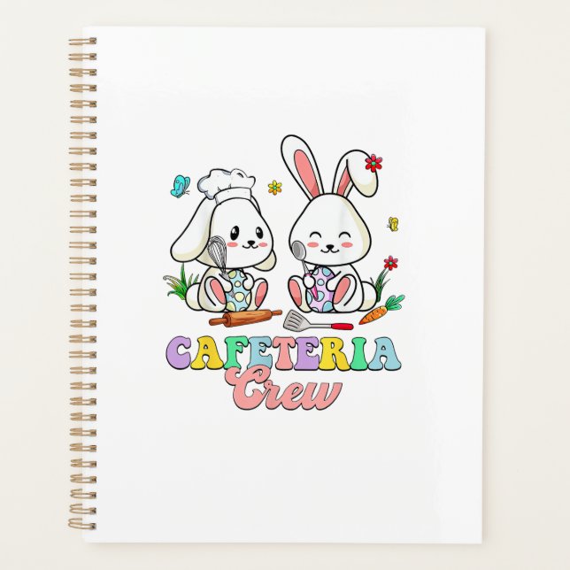 Easter Day Cafeteria Crew Lunch Lady School Cafete Planner (Front)