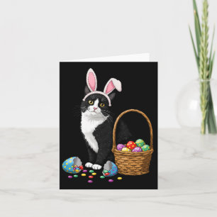 Easter Day Cat Bunny Ears Eggs Graphic Men Women K Card