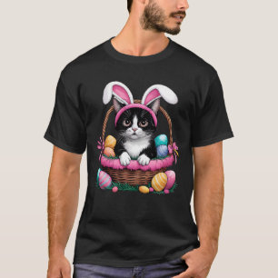 Easter Day Cat Bunny Ears Eggs Graphic Men Women K T-Shirt