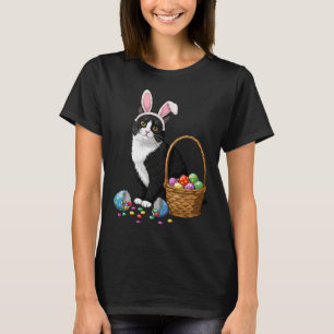 Easter Day Cat Bunny Ears Eggs Graphic Men Women K T-Shirt