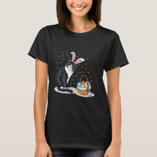 Easter Day Cat Bunny Ears Eggs  Men Women Easter R T-Shirt
