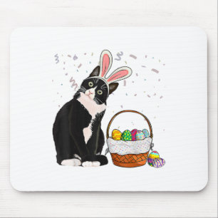 Easter Day Cat Bunny Ears Eggs Shirt Men Women Eas Mouse Pad