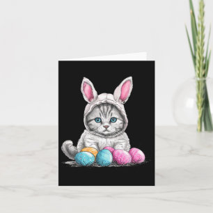Easter Day Cat Easter Cat Easter Egg  Card