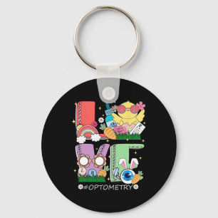 Easter Day Chick Optometry Love Optician Sight Squ Key Ring