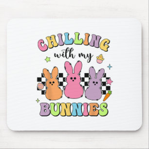 Easter Day Chilling With My Bunnies Egg Hunt Easte Mouse Pad