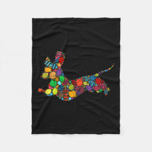 Easter Day Colourful Bysket Egg Hunting Eggs - Dog Fleece Blanket