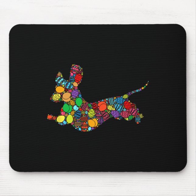 Easter Day Colourful Bysket Egg Hunting Eggs - Dog Mouse Pad (Front)