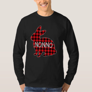 Easter Day Costume Red Plaid Bunny Graphic Nonno M T-Shirt