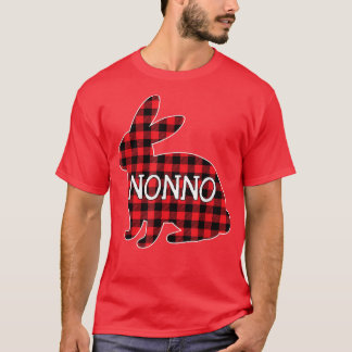 Easter Day Costume Red Plaid Bunny Graphic Nonno M T-Shirt