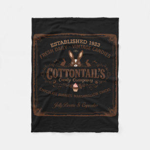 Easter Day Cottontail’s Candy Co. Vintage Easter B Fleece Blanket