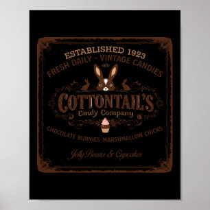 Easter Day Cottontail’s Candy Co. Vintage Easter B Poster
