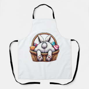 Easter Day Cute Bunny Basket Hunting Chocolate Egg Apron