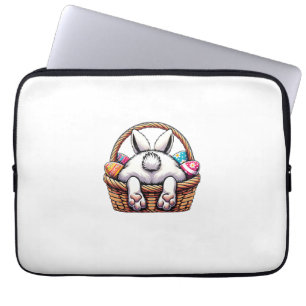 Easter Day Cute Bunny Basket Hunting Chocolate Egg Laptop Sleeve